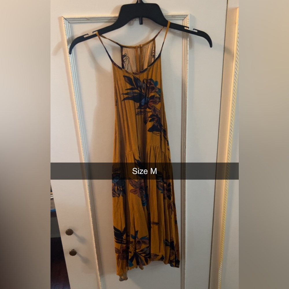 Floral Mustard Maxi Dress